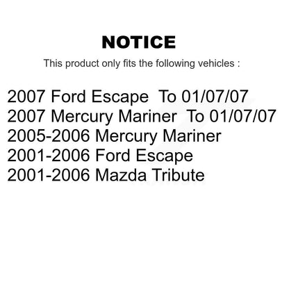 [Arrière] Kit de Tambour de frein pour Ford Escape Mazda Tribute Mercury Mariner K8-101859