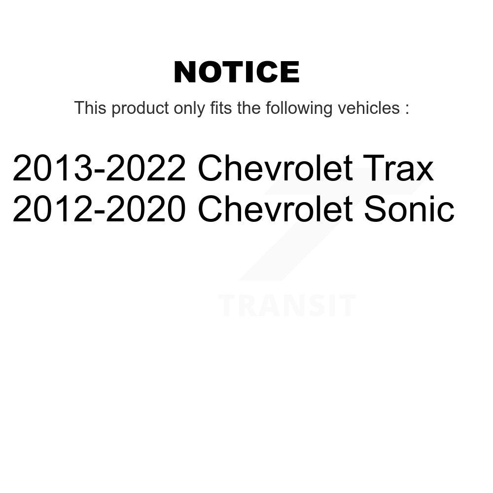 [Arrière] Kit de Tambour de frein pour Chevrolet Sonic Trax K8-101863