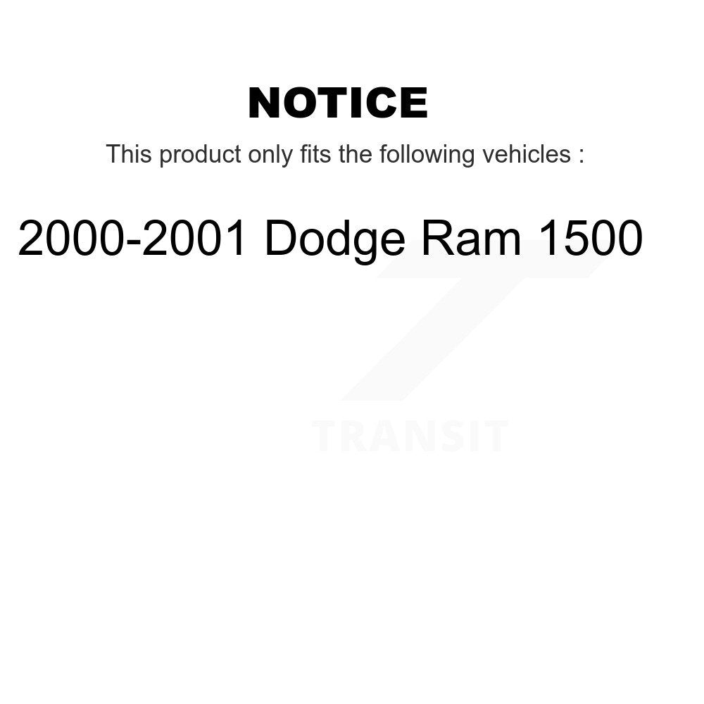 [Arrière] Kit de Tambour de frein pour 2000-2001 Dodge Ram 1500 K8-101866