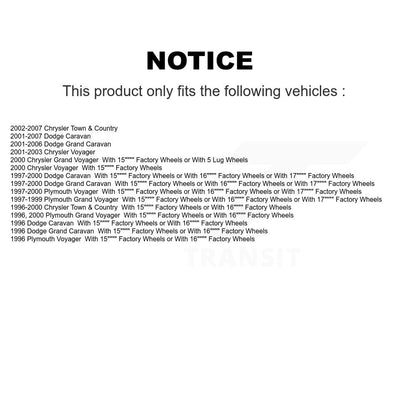 [Arrière] Tambour de frein pour Dodge Caravan Grand Chrysler Town & Country Plymouth Voyager K8-101875