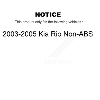 [Arrière] Kit de Tambour de frein pour 2003-2005 Kia Rio Non-ABS K8-101892