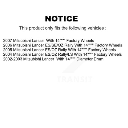 [Arrière] Kit de Tambour de frein pour Mitsubishi Lancer K8-101921