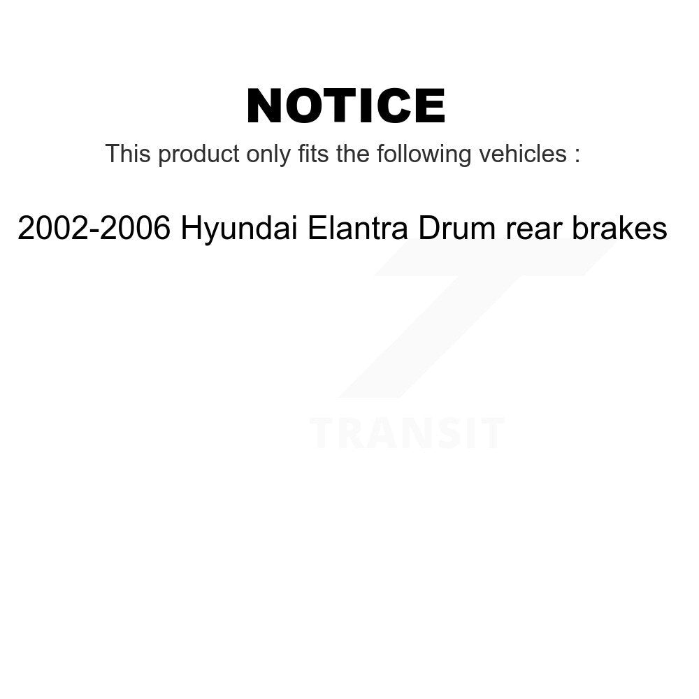 [Arrière] Kit de Tambour de frein pour 2002-2006 Hyundai Elantra Drum rear brakes K8-101926