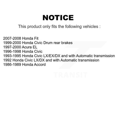[Arrière] Kit de Tambour de frein pour Honda Civic Fit Accord Acura EL K8-101933