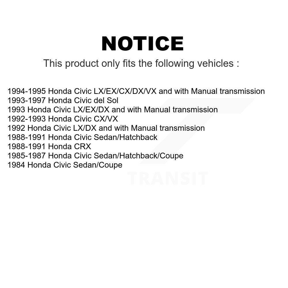 [Arrière] Kit de Tambour de frein pour Honda Civic del Sol CRX K8-101934