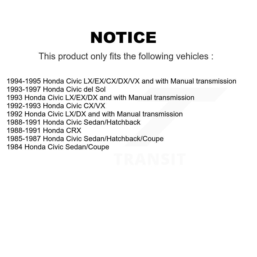[Arrière] Kit de Tambour de frein pour Honda Civic del Sol CRX K8-101934