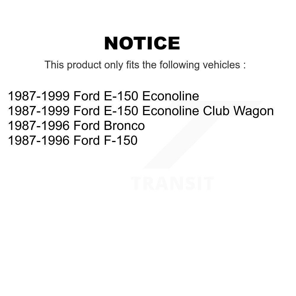 [Arrière] Kit de Tambour de frein pour Ford F-150 E-150 Econoline Bronco Club Wagon K8-101938