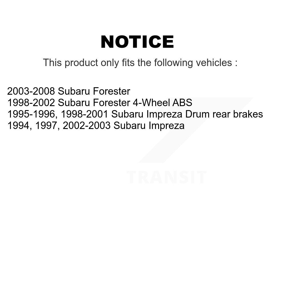 [Arrière] Kit de Tambour de frein pour Subaru Forester Impreza K8-101941