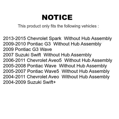[Arrière] Kit de Tambour de frein pour Chevrolet Aveo Spark Aveo5 Pontiac G3 Suzuki Wave Swift Wave5 Swift+ K8-101944
