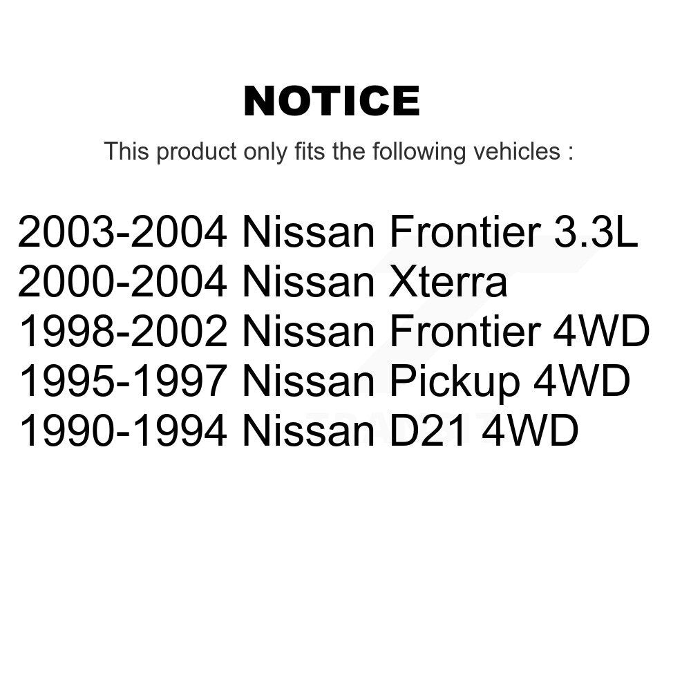 [Arrière] Kit de Tambour de frein pour Nissan Frontier Xterra Pickup D21 K8-101954