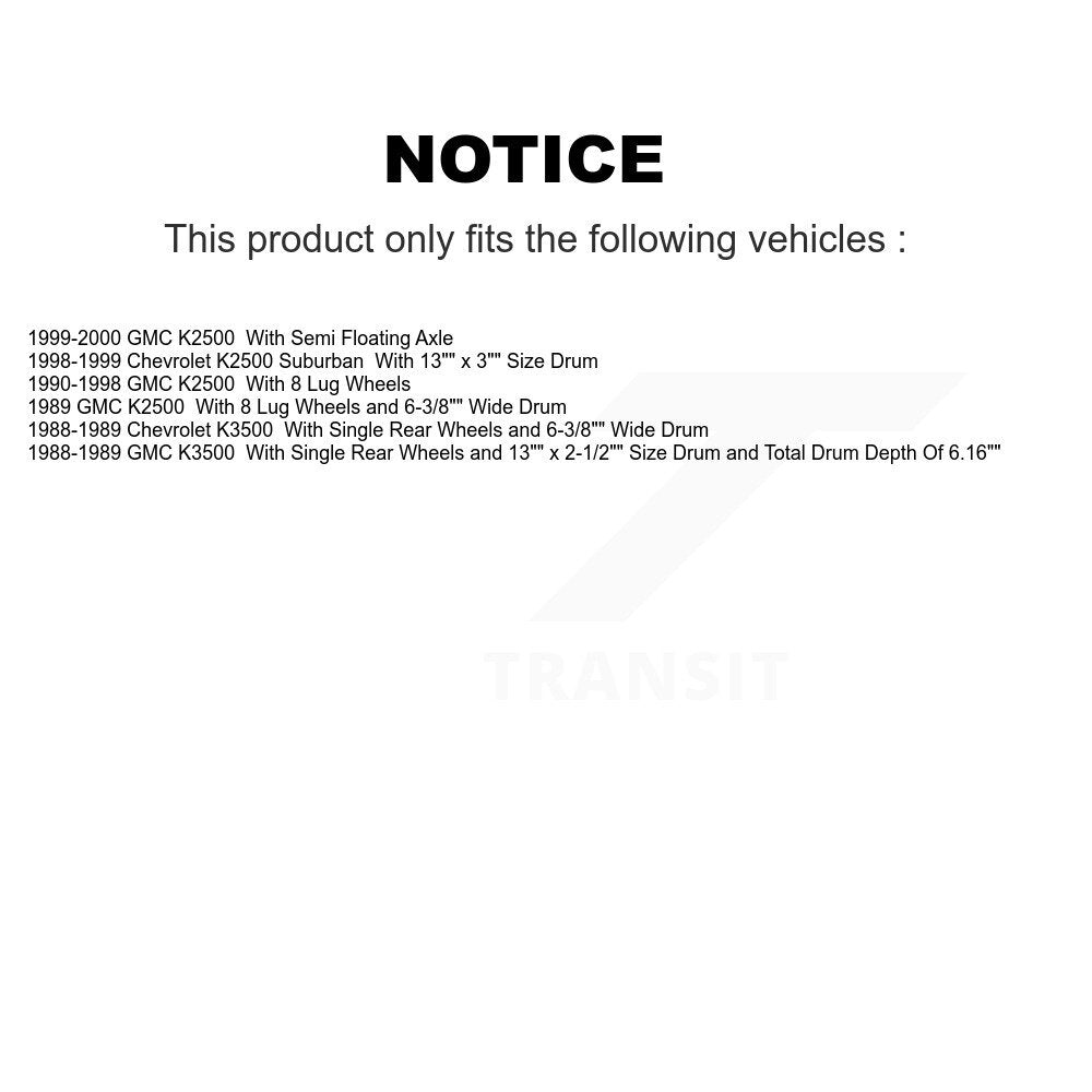 [Avant + Arrière] Kit de Disque de frein pour GMC K2500 Chevrolet Suburban K3500 K8-101967