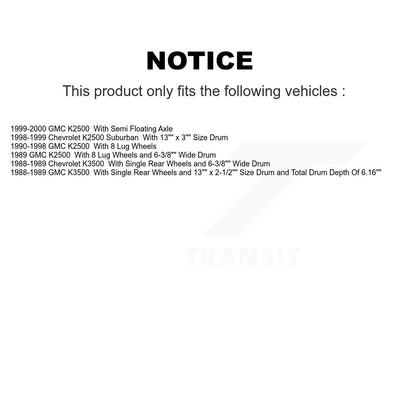 [Avant + Arrière] Kit de Disque de frein pour GMC K2500 Chevrolet Suburban K3500 K8-101967