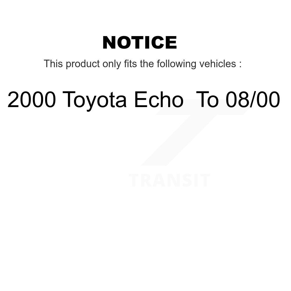 [Avant + Arrière] Kit de Disque de frein pour 2000 Toyota Echo To 08 00 K8-101978