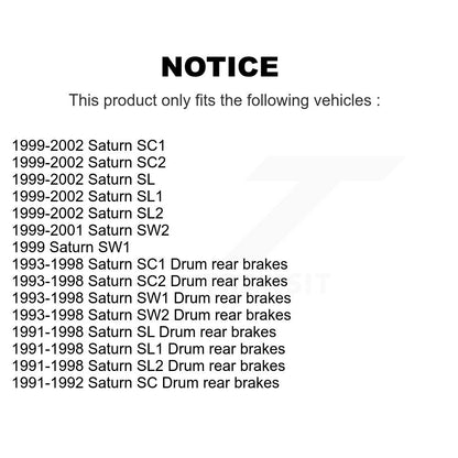 [Avant + Arrière] Kit de Disque de frein pour Saturn SL2 SL1 SC2 SL SC1 SW2 SW1 SC K8-101988