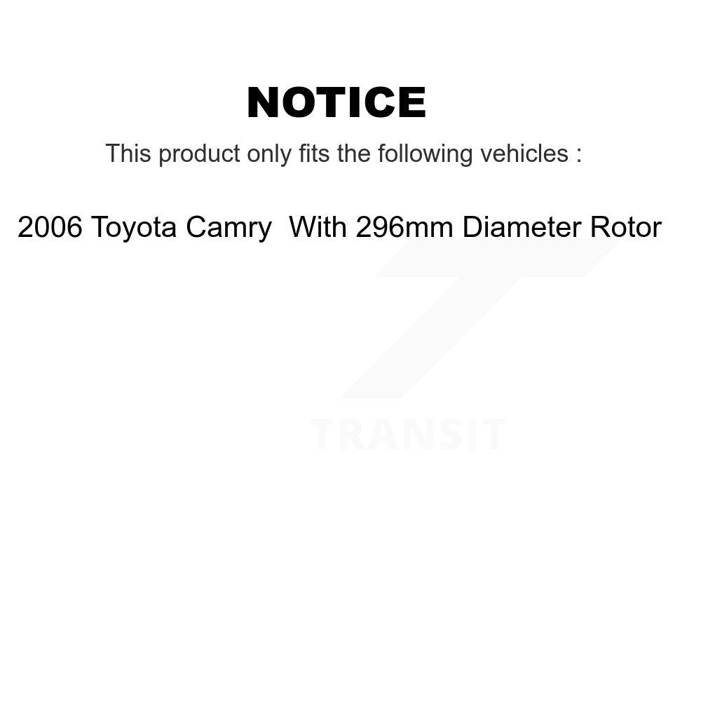 [Avant + Arrière] Kit de Disque de frein pour Toyota Camry SE XLE K8-101993