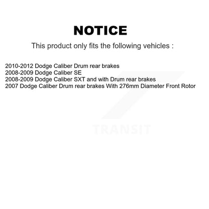 [Avant + Arrière] Kit de Disque de frein pour Dodge Caliber K8-101997