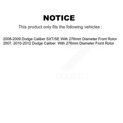 [Avant + Arrière] Kit de Disque de frein pour Dodge Caliber K8-101997