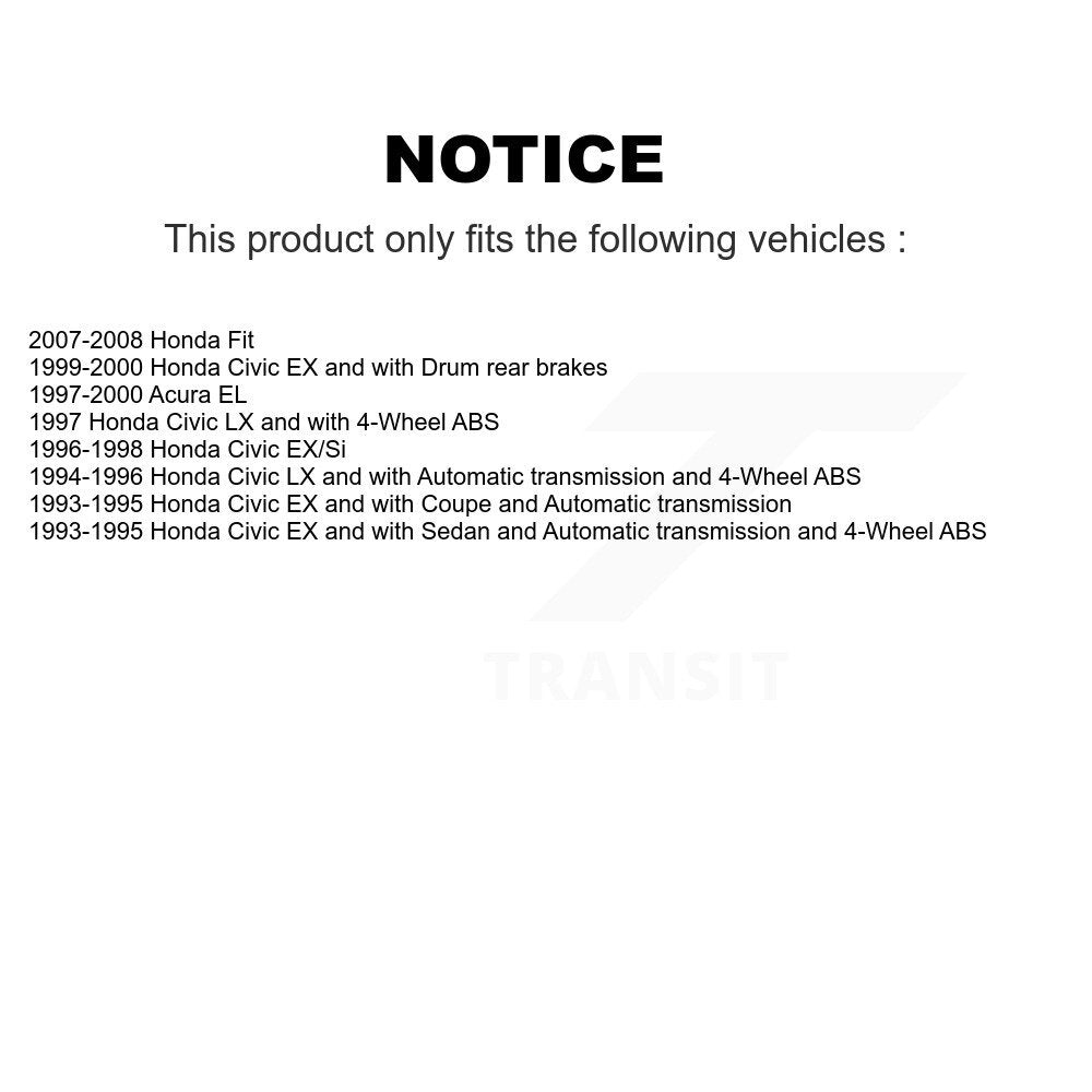 [Avant + Arrière] Kit de Disque de frein pour Honda Civic Fit Acura EL K8-102003