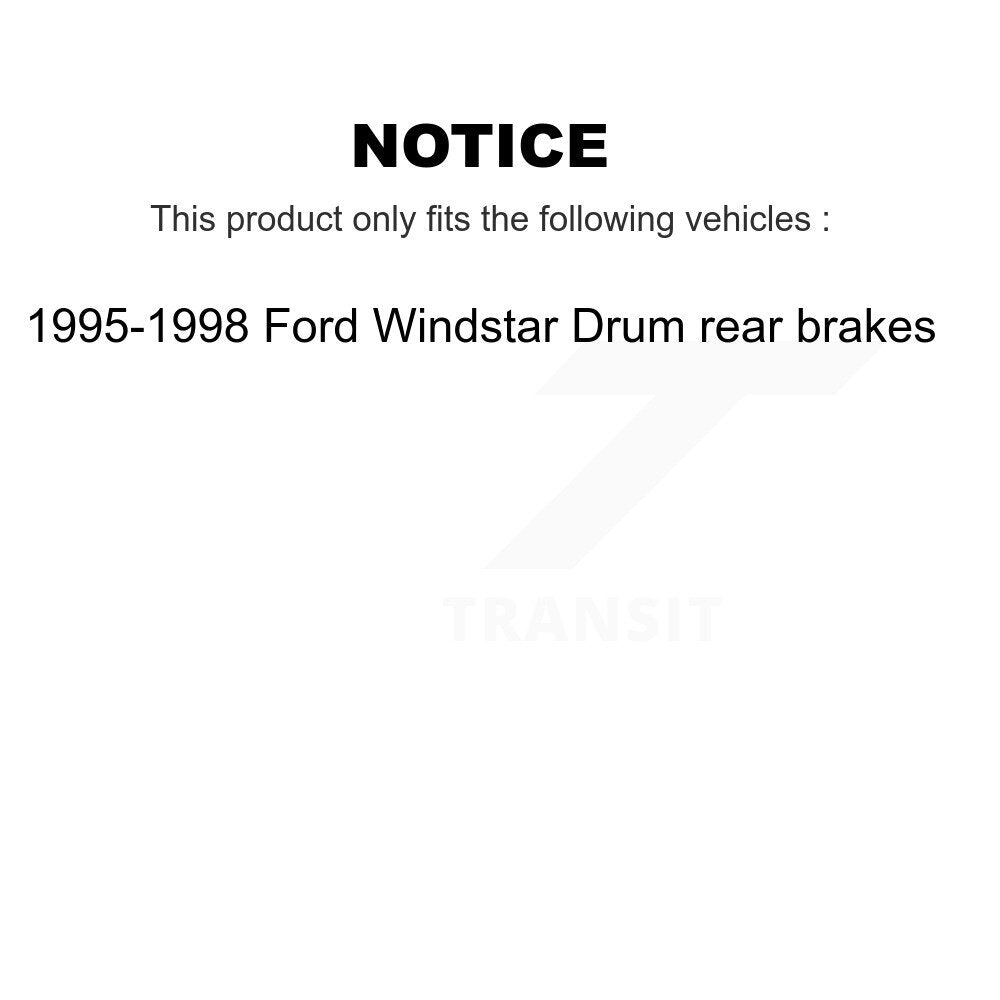 [Avant + Arrière] Kit de Disque de frein pour 1995-1998 Ford Windstar Drum rear brakes K8-102008