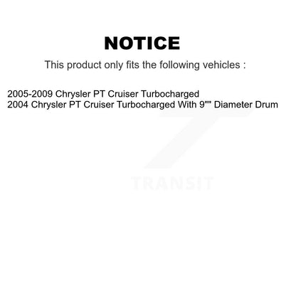 [Avant + Arrière] Kit de Disque de frein pour Chrysler PT Cruiser Turbocharged K8-102017