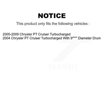 [Avant + Arrière] Kit de Disque de frein pour Chrysler PT Cruiser Turbocharged K8-102017