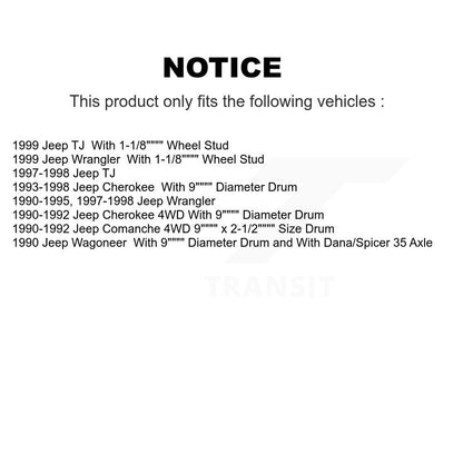 [Avant + Arrière] Kit de Disque de frein pour Jeep Wrangler Cherokee Comanche Wagoneer TJ K8-102024