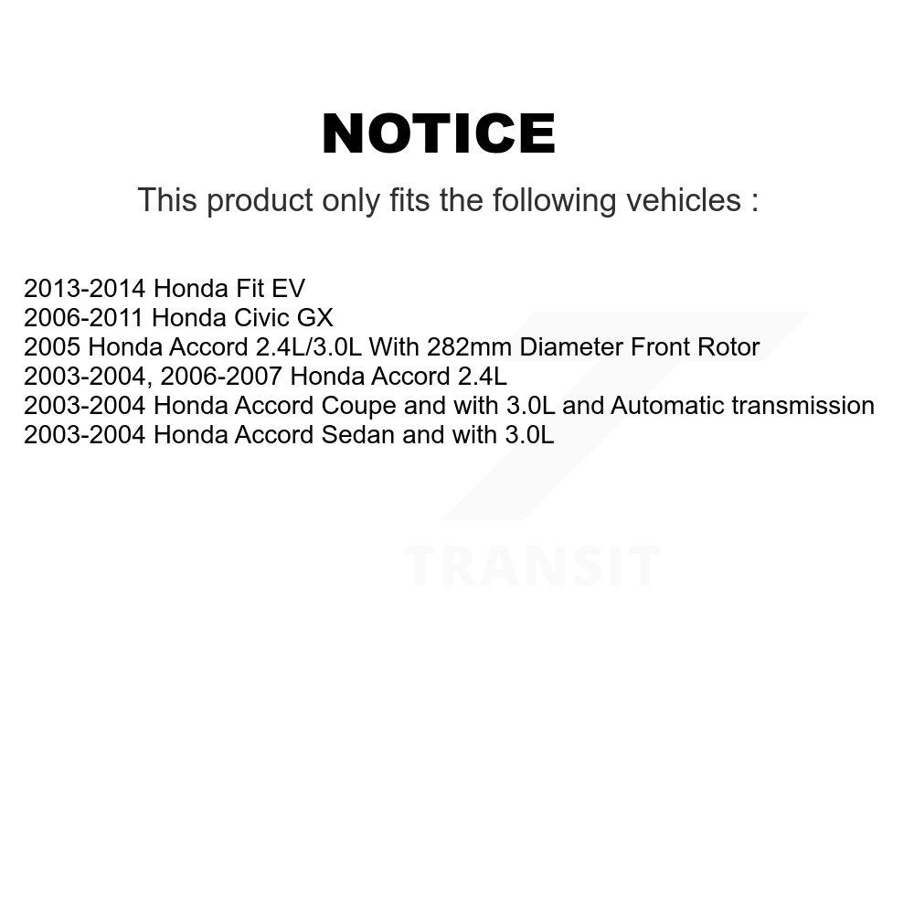 [Avant + Arrière] Kit de Disque de frein pour Honda Accord Civic Fit K8-102034