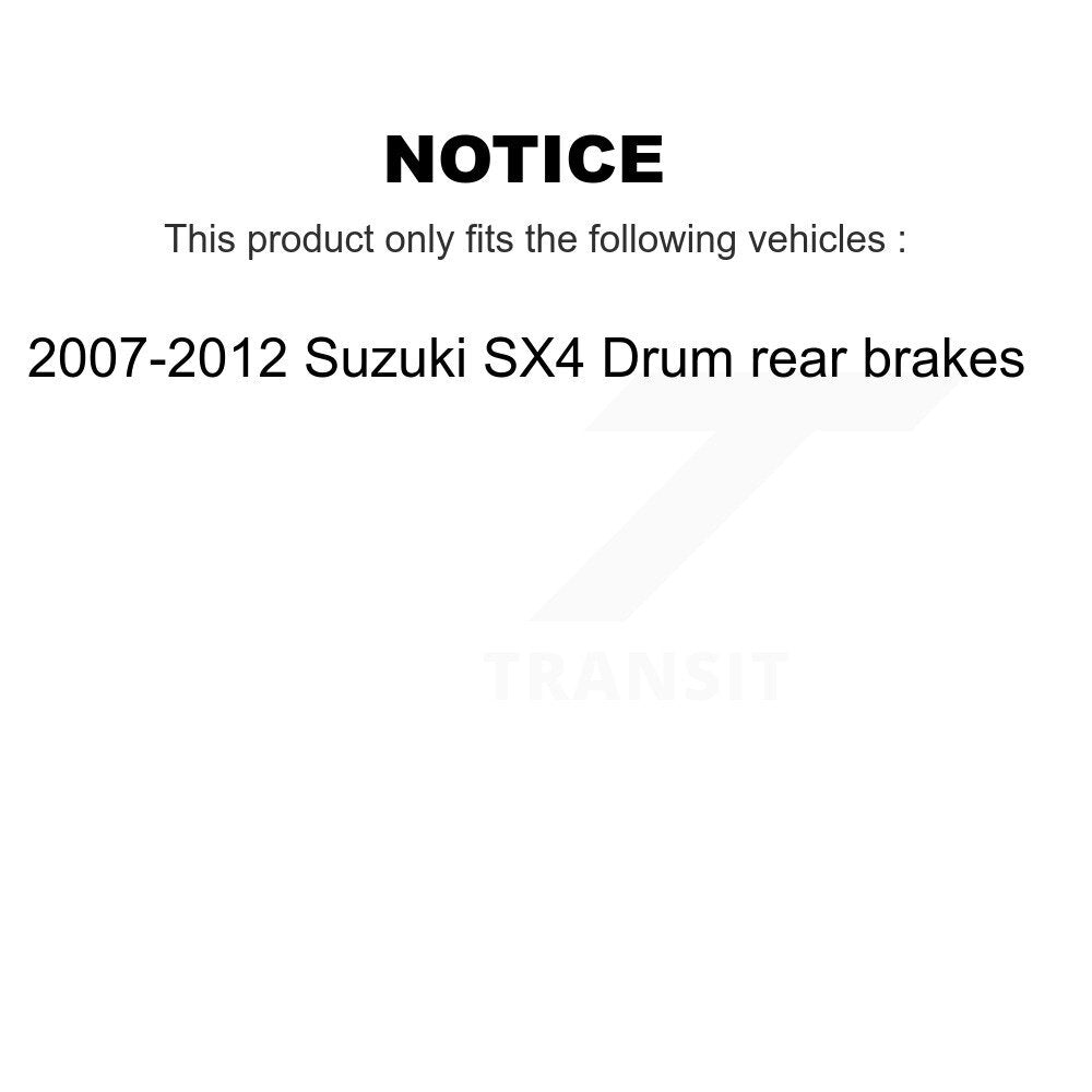 [Avant + Arrière] Kit de Disque de frein pour 2007-2012 Suzuki SX4 Drum rear brakes K8-102041