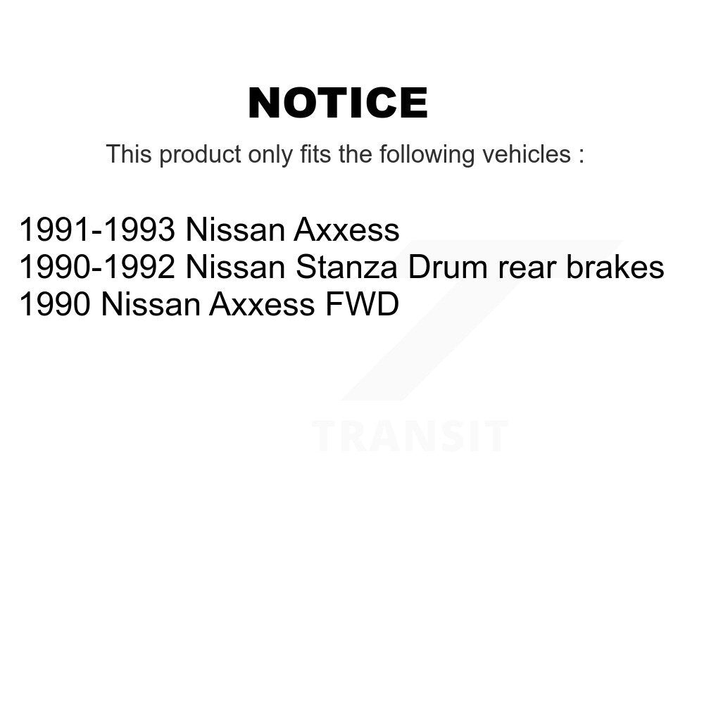 [Avant + Arrière] Kit de Disque de frein pour Nissan Stanza Axxess K8-102057