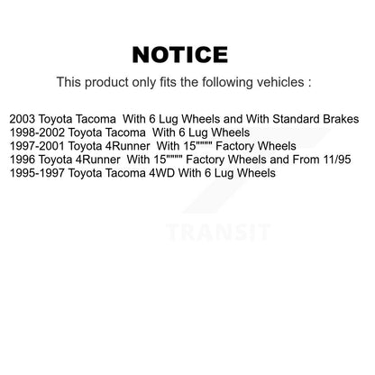 [Avant + Arrière] Kit de Disque de frein pour Toyota Tacoma 4Runner K8-102063