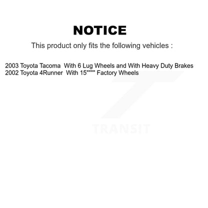 [Avant + Arrière] Kit de Disque de frein pour Toyota Tacoma 4Runner K8-102067