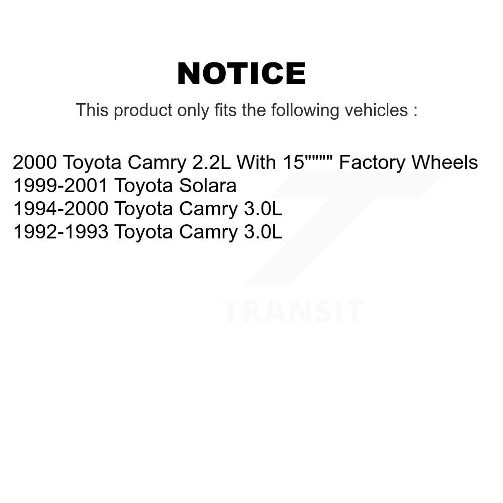 [Avant + Arrière] Kit de Disque de frein pour Toyota Camry Solara K8-102076