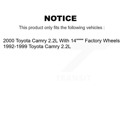 [Avant + Arrière] Kit de Disque de frein pour Toyota Camry 2.2L K8-102078