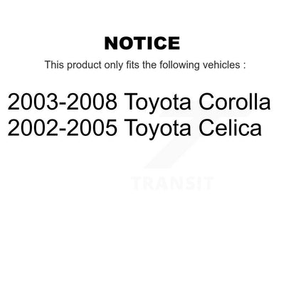 [Avant + Arrière] Kit de Disque de frein pour Toyota Corolla Celica K8-102081