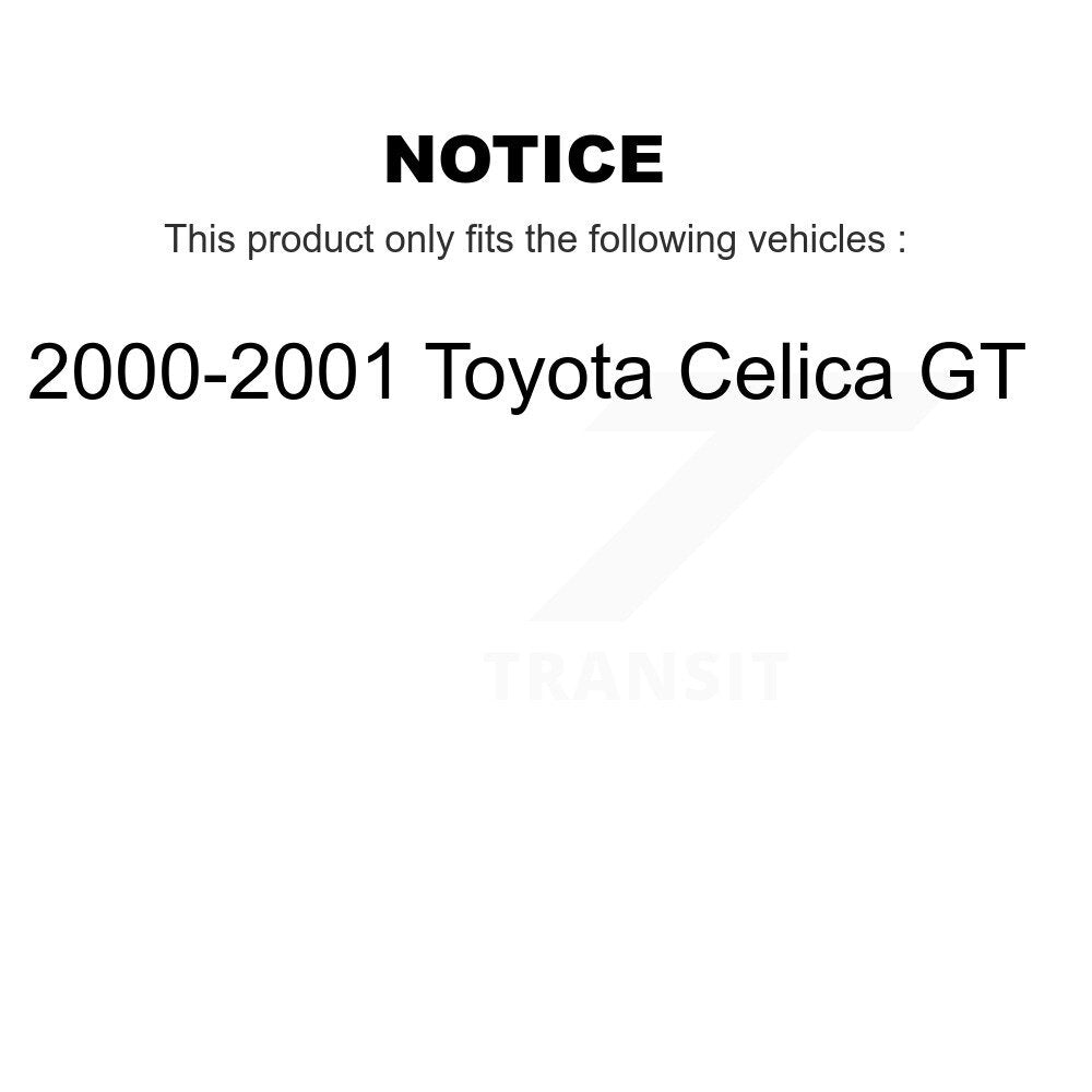 [Avant + Arrière] Kit de Disque de frein pour 2000-2001 Toyota Celica GT K8-102084