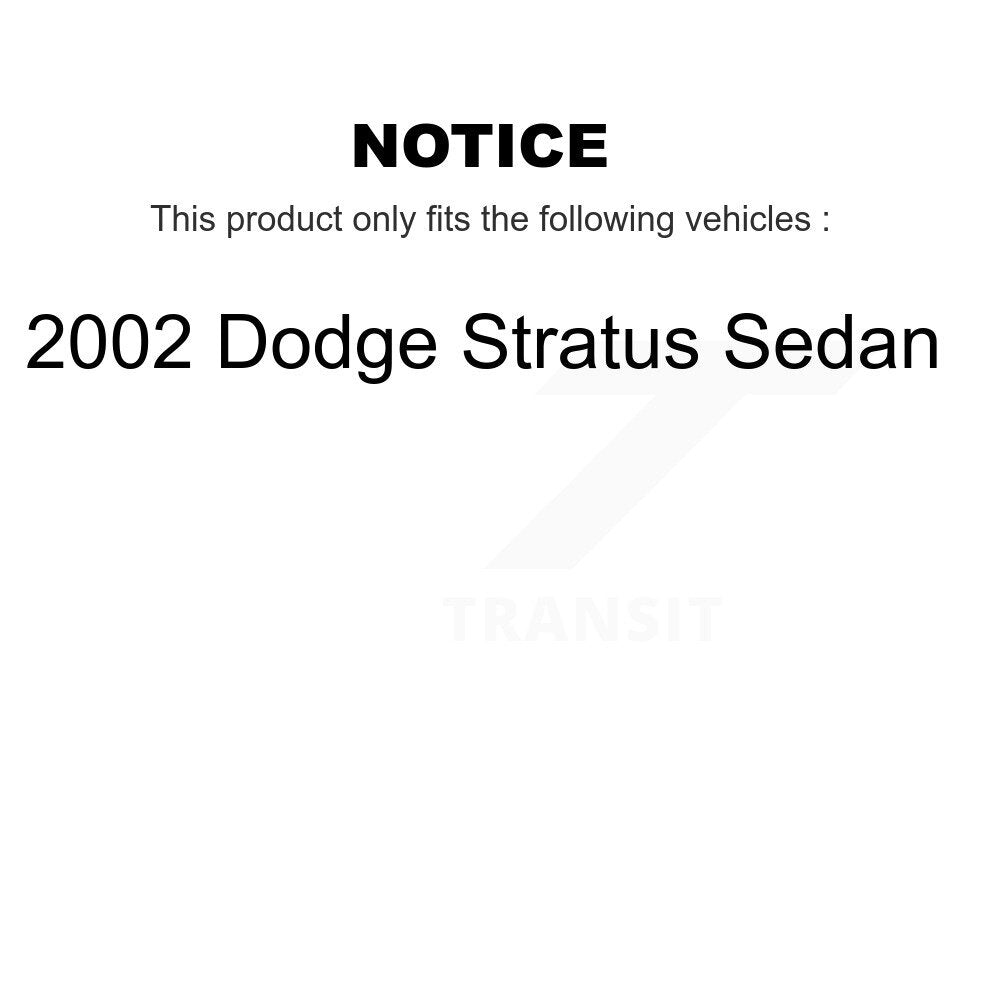 [Avant + Arrière] Kit de Disque de frein pour 2002 Dodge Stratus Sedan K8-102087
