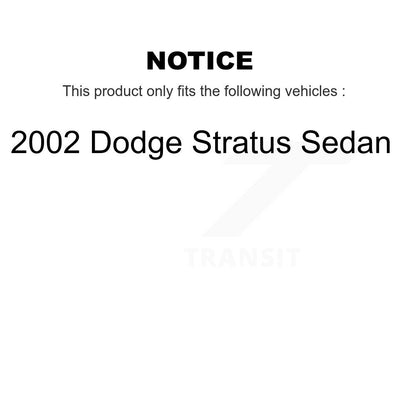[Avant + Arrière] Kit de Disque de frein pour 2002 Dodge Stratus Sedan K8-102087