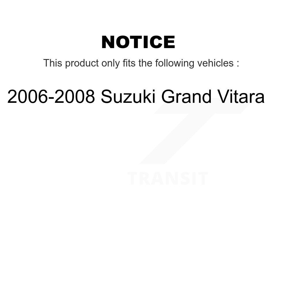 [Avant + Arrière] Kit de Disque de frein pour 2006-2008 Suzuki Grand Vitara K8-102100