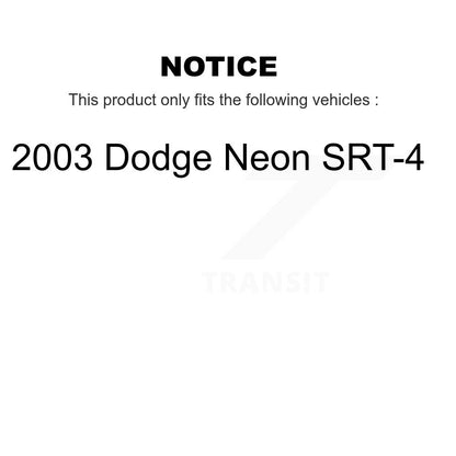 [Avant + Arrière] Kit de Disque de frein pour 2003 Dodge Neon SRT-4 K8-102115