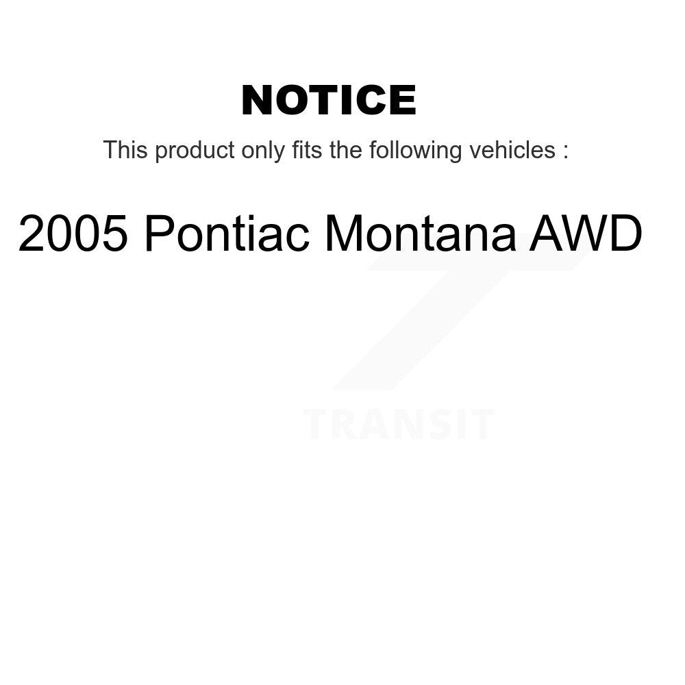 [Avant + Arrière] Kit de Disque de frein pour 2005 Pontiac Montana AWD K8-102136