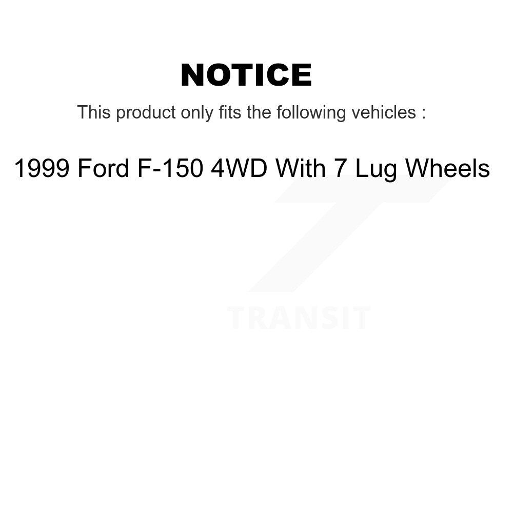 [Avant + Arrière] Kit de Disque de frein pour 1999 Ford F-150 4WD avec 7 Lug Wheels K8-102141