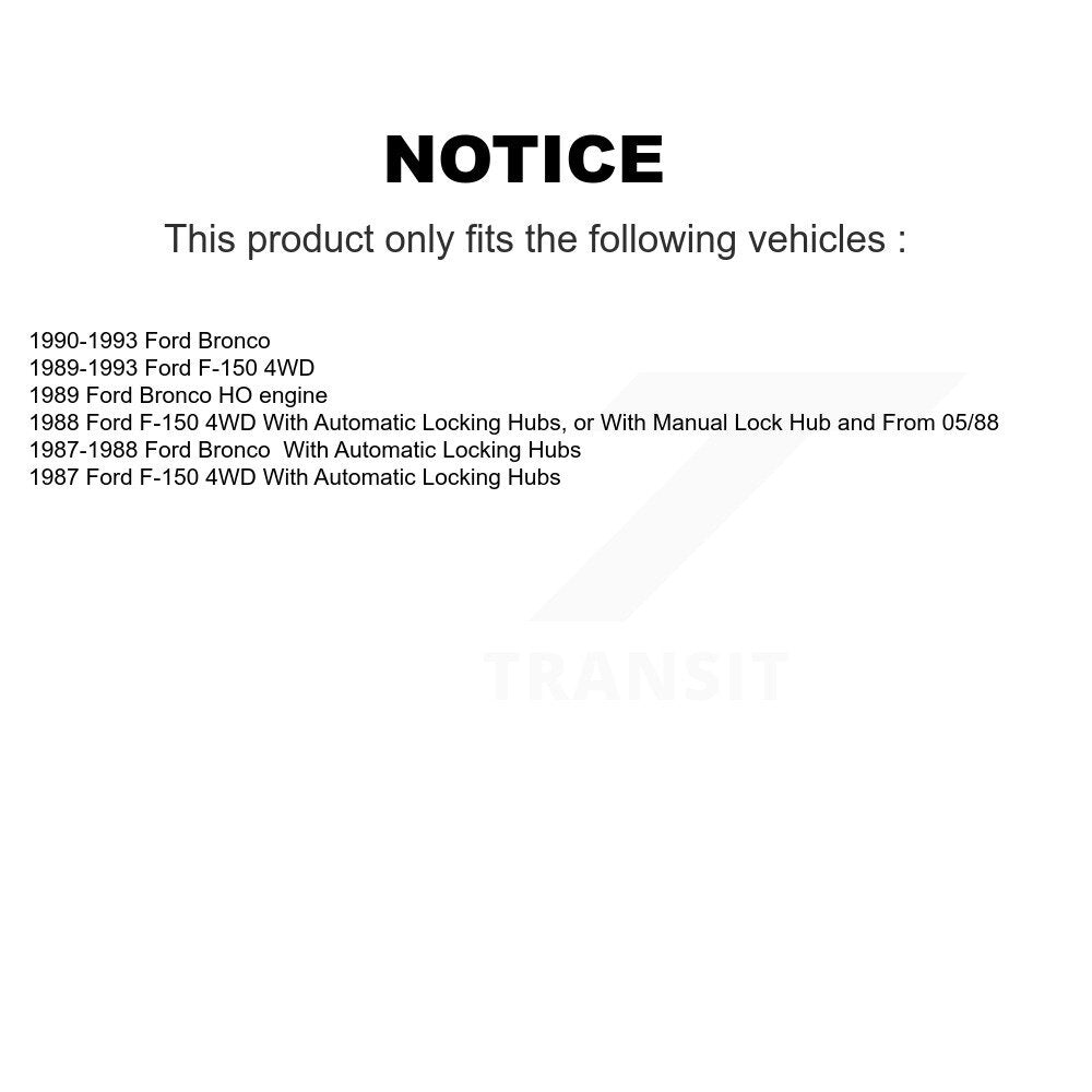 [Avant + Arrière] Kit de Disque de frein pour Ford F-150 Bronco K8-102143