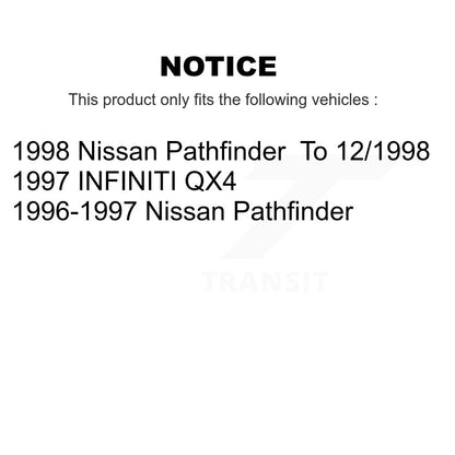 [Avant + Arrière] Kit de Disque de frein pour Nissan Pathfinder INFINITI QX4 K8-102151