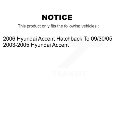 [Avant + Arrière] Kit de Disque de frein pour Hyundai Accent K8-102167