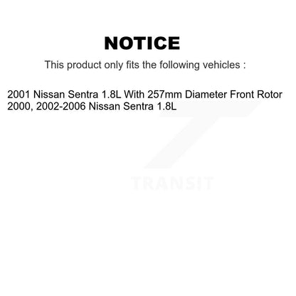[Avant + Arrière] Kit de Disque de frein pour Nissan Sentra 1.8L K8-102169