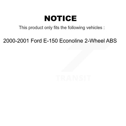 [Avant + Arrière] Kit d'ensemble disque de frein à disque et moyeu pour 2000-2001 Ford E-150 Econoline 2-Wheel ABS K8-102208