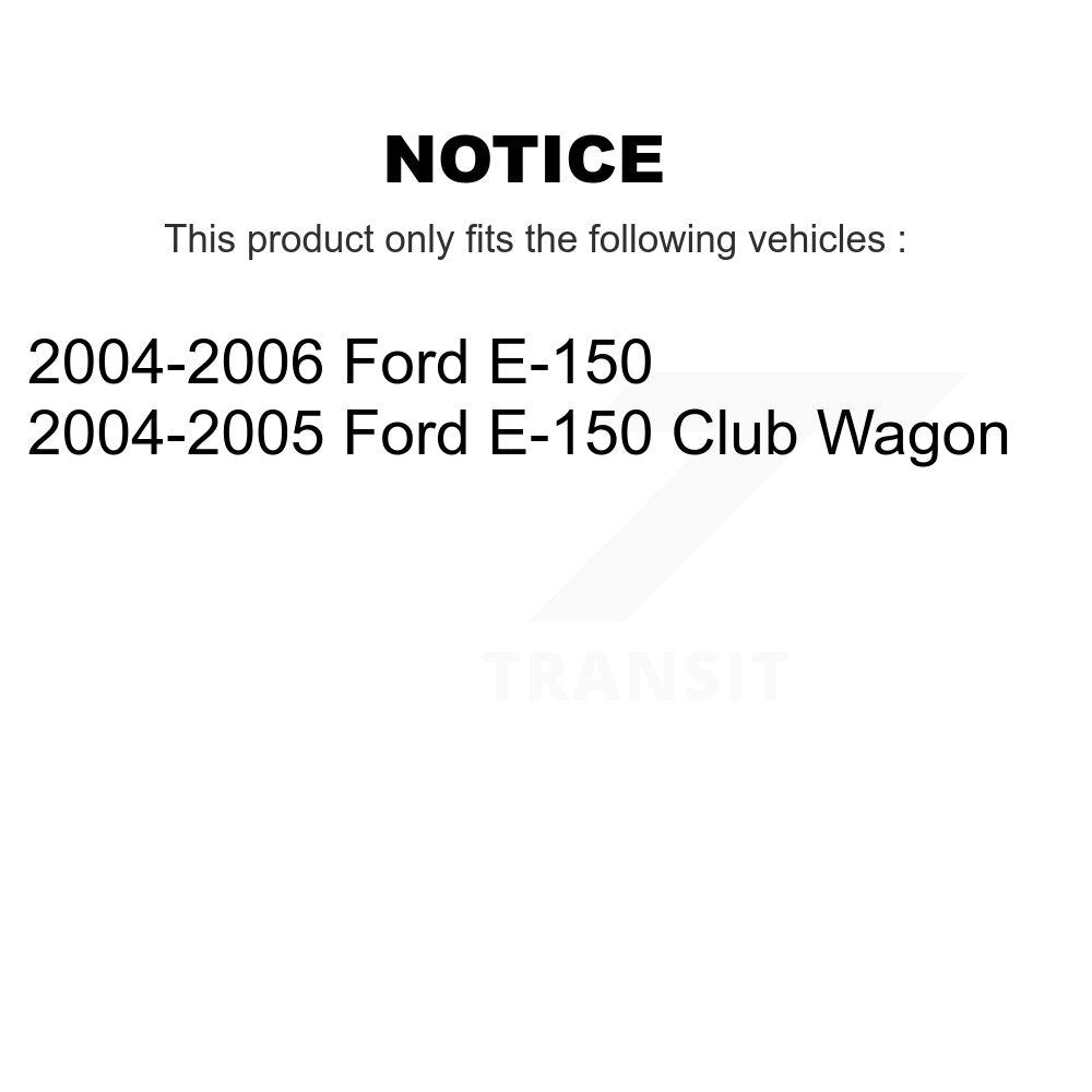[Avant + Arrière] Kit d'ensemble disque de frein à disque et moyeu pour Ford E-150 Club Wagon K8-102210