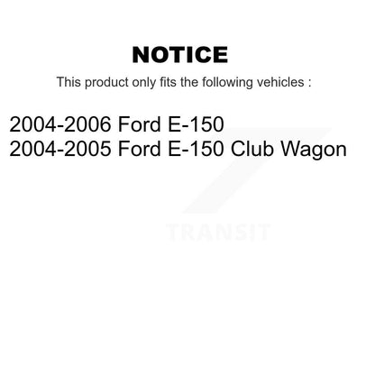 [Avant + Arrière] Kit d'ensemble disque de frein à disque et moyeu pour Ford E-150 Club Wagon K8-102210