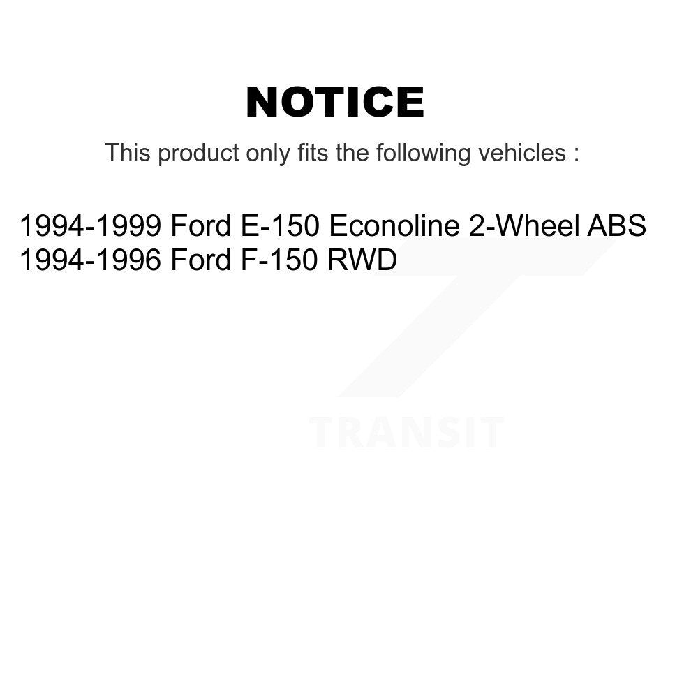 [Avant + Arrière] Kit d'ensemble disque de frein à disque et moyeu pour Ford F-150 E-150 Econoline K8-102217