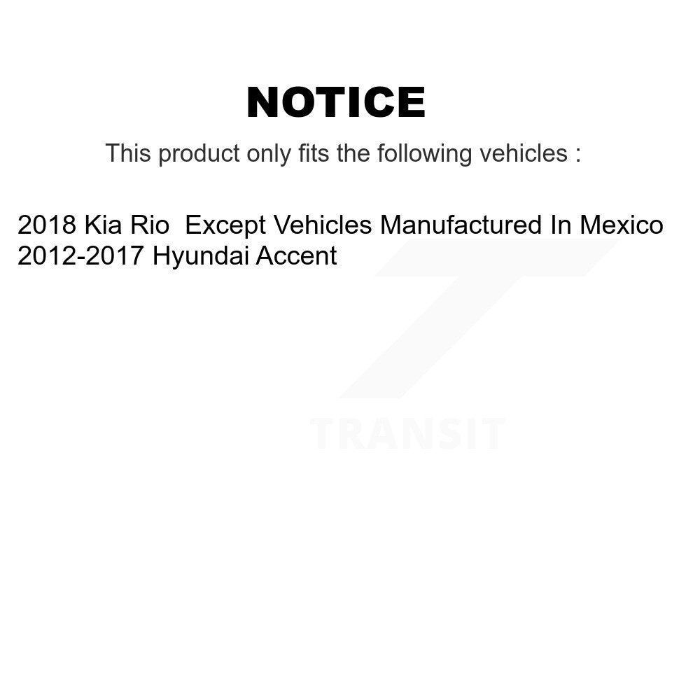 [Avant + Arrière] Kit de Disque de frein pour Hyundai Accent Kia Rio K8-102222
